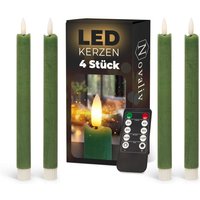 Novaliv - 4x LED-Kerze Echtwachskerzen von NOVALIV