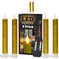 Novaliv - 6x LED-Kerze Echtwachskerzen von NOVALIV