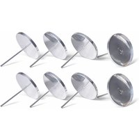 8x Novaliv Kerzenständer Kerzenpick, Kerzenpin, Kerzenhalter, 8x Flach 9 cm Silber 8x Novaliv Kerzenständer Kerzenpick, Kerzenpin, Kerzenhalter, 8x Flach 9 cm Silber von NOVALIV