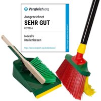 Kehrgarnituren Besenkopf mit Stiel und Handfeger mit Kehrschaufel - Novaliv von NOVALIV