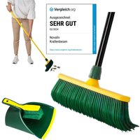 Novaliv - Kehrgarnituren Besenkopf mit Stiel und Handfeger mit Kehrschaufel von NOVALIV