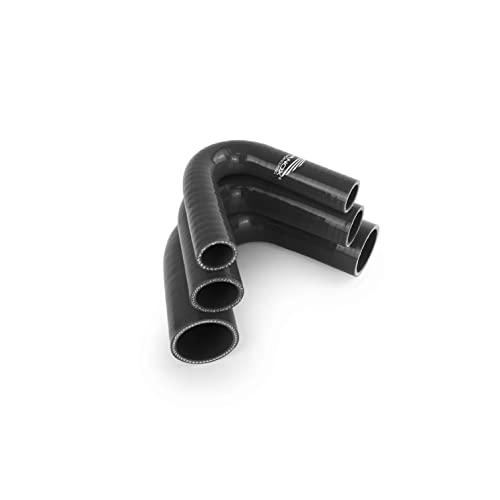 NovaNox® Silikonbogen 135° ID Ø 25 mm bis 76 mm Silikonschlauch *Größe wählbar*, Innendurchmesser:Ø 32 mm, Farbe:Schwarz von NOVANOX GERMAN ENGINEERING