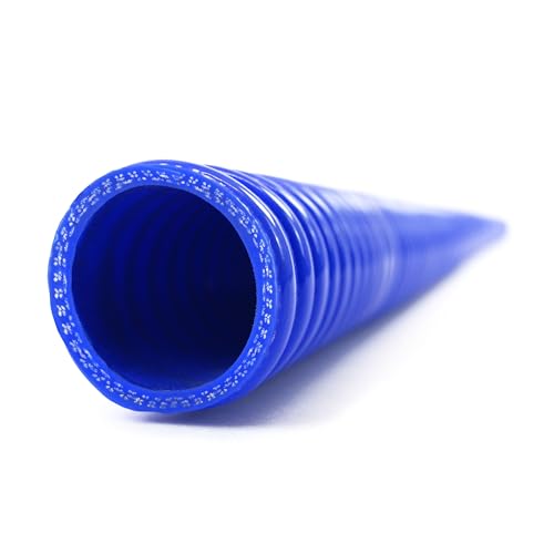 NovaNox® Superflex Silikonschlauch Drahteinlage Ø 13mm bis 54mm Größe wählbar, Innendurchmesser:Ø 28 mm, Farbe:Blau von NOVANOX GERMAN ENGINEERING