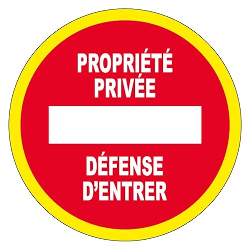 Novap Schild für Privateigentum, Verteidigung, hohe Sichtbarkeit, Ø 180 mm, 4090344 von NOVAP