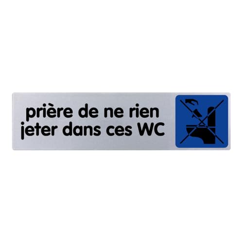 Türschild "Priére de ne goot down" – Plexiglas Farbe 170 x 45 mm – 4033372 von NOVAP