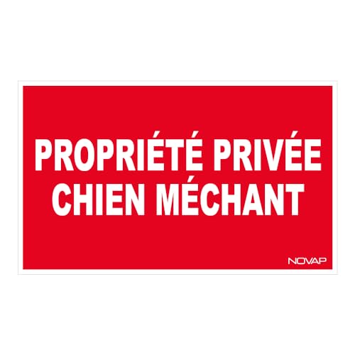 Schild "Private Propertié" "Böser Hund", starr, 330 x 200 mm, 4160511 von NOVAP