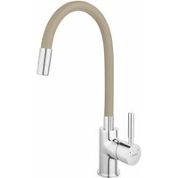 Ferro - Küchenarmatur mit flexiblem Arm, Beige/Chrom 70710,0BE - Novaservis von NOVASERVIS