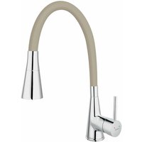 Novaservis - Ferro - Spültischarmatur mit flexiblem Arm und einer Brause, Beige/verchromt 70720,0BE von NOVASERVIS