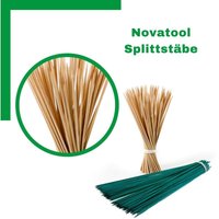 Novatool - 1000x Splittstäbe 1000x 40 cm x 4 mm i natur i Pflanzstäbe Rankhilfe Bambus vielseitig einsetzbar - Natur von NOVATOOL