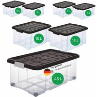 Novatool - Aufbewahrungsbox Aufbewahrungsbox mit Deckel 1x45 l + 2x 15L + 4x 5L von NOVATOOL