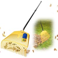 Novatool - 2x Gartenpflege-Sets Laubrechen mit Teleskopstiel von NOVATOOL