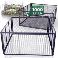 Novatool - 2x Komposter Garten-Komposter Komposter + Deckel + Boden Novatool - 2x Komposter Garten-Komposter Komposter + Deckel + Boden von NOVATOOL