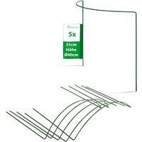 Novatool - 5x Spaliere 5 Strauchstützen halbrund 35x40x14 cm 5,5mm ø Staudenhalter Blumenhalter Rankgewächs Buschstütze Pflanzenstütze Blumenstütze von NOVATOOL