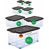 Aufbewahrungsbox Aufbewahrungsbox mit Deckel 1x55 l + 2x 15L + 2x 5L + 2x 2L - Novatool von NOVATOOL