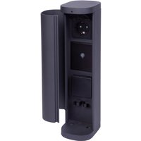 Gartensteckdose 1x Gartensteckdose Funk 3-fach Anthrazit smart wifi app Steckdosenleiste, Montageplatte, Dübel und Schrauben - Novatool von NOVATOOL