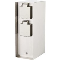 Novatool - Gartensteckdose 1x Steckdosensäule 3-fach Silber Steckdosenleiste, Montageplatte, Dübel und Schrauben Novatool - Gartensteckdose 1x Steckdosensäule 3-fach Silber Steckdosenleiste, Montageplatte, Dübel und Schrauben von NOVATOOL