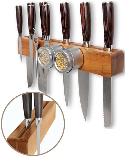 Prämie 41 cm Magnetleiste für Messer, Wand Messerhalter Magnetisch mit Doppelhalterung aus Edlem Holz - Messer Magnetleiste, Magnet Messerhalter, Messerleiste Magnetisch Holz, Messermagnet Prämie 41 cm Magnetleiste für Messer, Wand Messerhalter Magnetisch mit Doppelhalterung aus Edlem Holz - Messer Magnetleiste, Magnet Messerhalter, Messerleiste Magnetisch Holz, Messermagnet von NOVAWARE