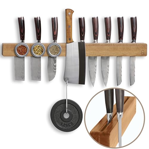 Prämie 61 cm Magnetleiste für Messer, Wand Messerhalter Magnetisch mit Doppelhalterung aus Edlem Holz - Messer Magnetleiste, Magnet Messerhalter, Messerleiste Magnetisch Holz, Messermagnet Prämie 61 cm Magnetleiste für Messer, Wand Messerhalter Magnetisch mit Doppelhalterung aus Edlem Holz - Messer Magnetleiste, Magnet Messerhalter, Messerleiste Magnetisch Holz, Messermagnet von NOVAWARE