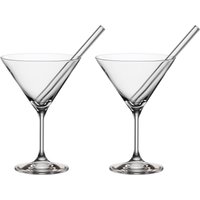 Novel Cocktailschale 2er-Set mit Trinkhalm, Kristallglas von NOVEL