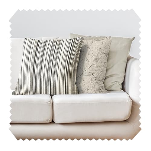 NOVELY® 3er-Set DEKOKISSEN Sofakissen Couchkissen Kissenbezug Füllung Zierkissen 40x40 cm Wohnzimmer Kissen Kissenhülle Farbe: 02 Creme | Ausführung: nur Bezüge (ohne Füllung) von NOVELY