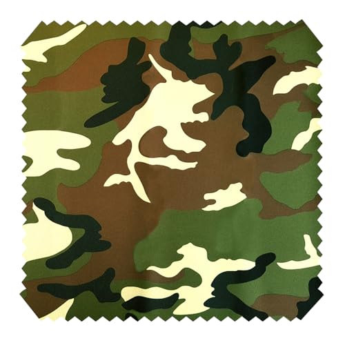 novely® Oxford 600D | fest gewebt | 1 lfm | Polyester Stoff | wasserdicht | Outdoor | PVC | Meterware | extrem reißfest | robust (D1 Camouflage Grün Braun) von NOVELY