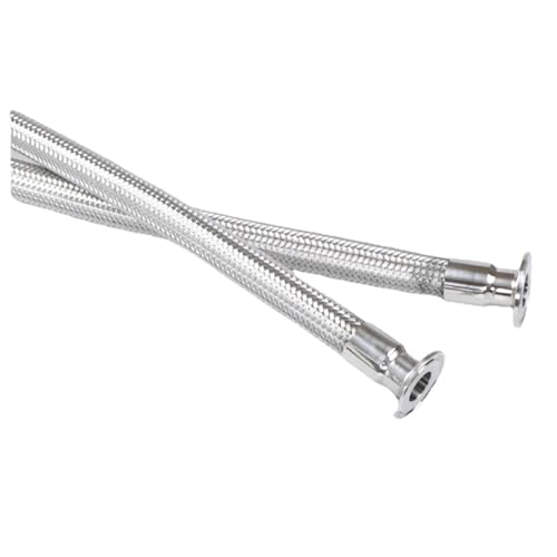 0,5" 0,75" 1" Tri Clamp 19/25/32mm Rohr OD geflochtener weicher Schlauchbalg for Homebrew SUS304 Edelstahl(19mm OD K25.4mm,2000mm) von NOVFDLOP