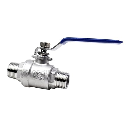 1/4“ 3/8“ 1/2“ 3/4“ 1“ 1-1/4“ 1-1/2“ 2“ BSPT Stecker auf Stecker gerade zweiteiliger Kugelhahn aus SS304-Edelstahl mit vollen Anschlüssen(1") von NOVFDLOP