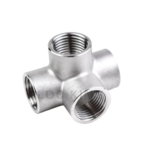1/4" 3/8" 1/2" 3/4" 1" 2" BSPT Edelstahl 304 Innengewinde Rohrverschraubung 4-Wege Gleichkreuzverbinder SS304 DN15 DN20 DN25(1") von NOVFDLOP