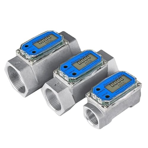 1 STÜCKE Edelstahl Digitaler Durchflussmesser K24 for Methanol Diesel Benzin Kerosin Chemische Wasser Elektronische Flüssigkeit Turbine Durchflussmesser(2.5 BSPF Al Alloy) von NOVFDLOP