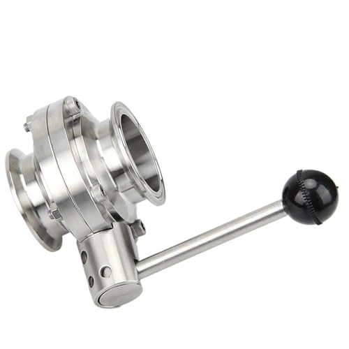 19–133 mm Rohr-Außendurchmesser, 1,5–5 Zoll, Tri-Clamp, Sanitär-Absperrventil, SUS316L-Edelstahl, selbstgebraut(25K50.5 316L) von NOVFDLOP