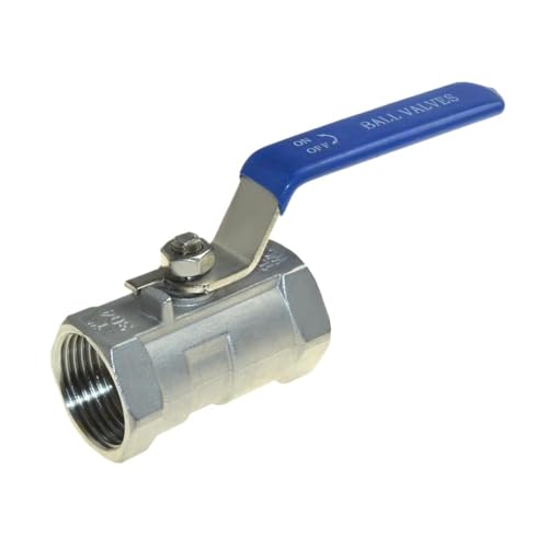 1PC 1/4" - 1" BSPT Innengewinde Reduzieranschlüsse 304 Edelstahl einteiliger Kugelhahn(DN15) von NOVFDLOP
