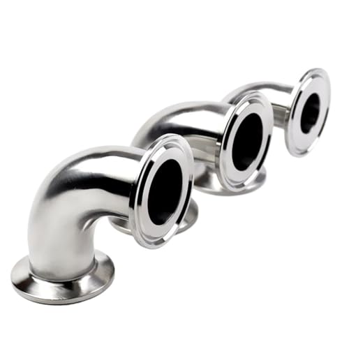 3/4" 1" 2" 3" 4" 19mm-102mm Rohr Außendurchmesser Sanitär Tri Clamp Ferrule Außendurchmesser 90 Grad Winkelrohrverschraubung Edelstahl 304 Homebrew(12.7mm ferrule 50.5) von NOVFDLOP