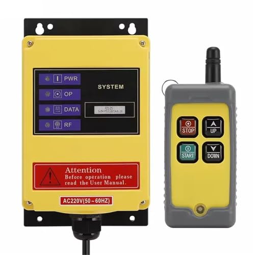 F21-2S 2 Tasten Single Speed ​​Industriekran-Steuerschalter Hoist Track Kran Lift Controller(DC24V) von NOVFDLOP