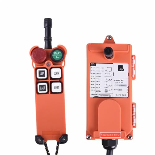 F21-4S 4 Tasten Single Speed ​​Industriekran-Steuerschalter Hoist Track Kran Lift Controller(1T1R,ACDC 12-72V) von NOVFDLOP