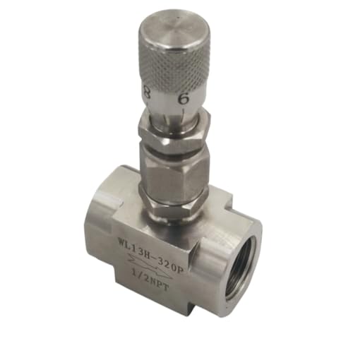 G 1/8 "1/4" NPT 1/2 "Edelstahl 304 Nadelventil Mikroeinstellventil WL11H-320P Durchflussregelventil(1/2",NPT Thread) von NOVFDLOP