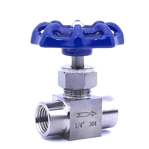Nadelventil 1/2" DN15 PN16 Körper aus Edelstahl 304 Hochdruck-Innengewinde Absperrventil nach britischem Standard(3/8") von NOVFDLOP