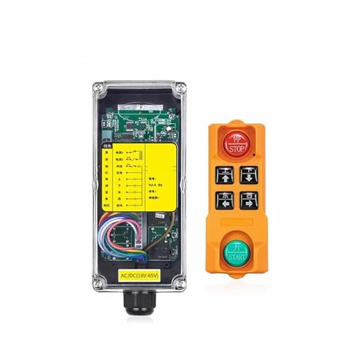 YU-4 4 Tasten Single Speed ​​Industriekransteuerung Schalter Hoist Track Kran Lift Controller(2T1R,ACDC 12-72V) von NOVFDLOP