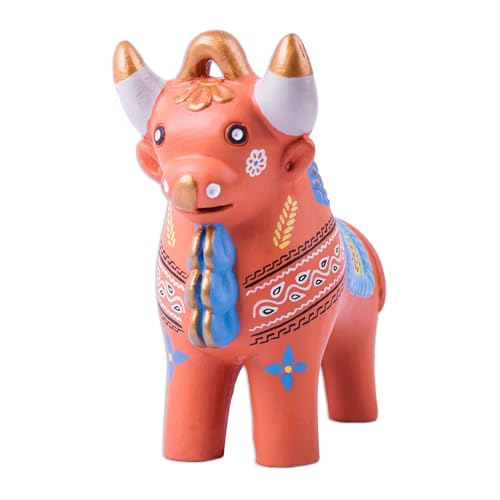 NOVICA "Festive PUCARA Bull Keramik handgemachte von NOVICA