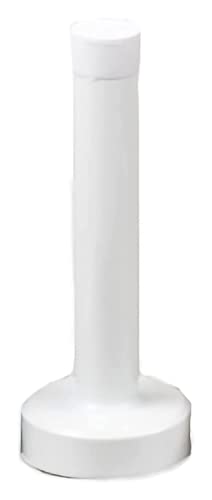 Türstopper kein Bohren / Einschrauben an der Wand montierter Türstopper, Edelstahl-Türstopper, lange Türstopper mit schalldämpfender Gummispitze (Farbe: Weiß, Größe: 200 mm) von NOVOCE
