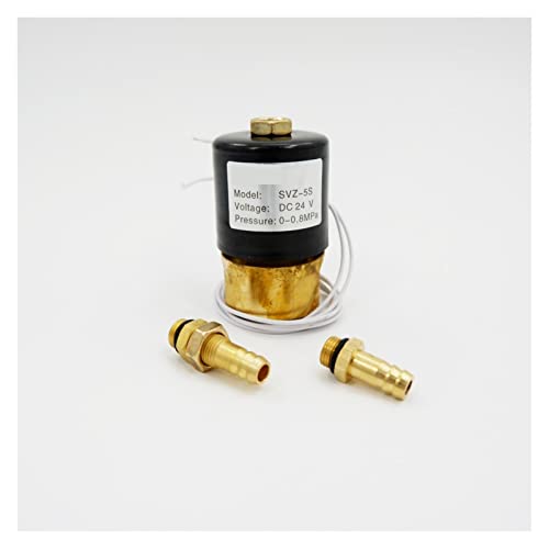 Ventil SVZ-5S AC DC 24 V 36 V 220 V Drahtzufuhr Argon Arc Schweißmaschine Plasma Magnetventil 2 Positionen 2 Wege Magnetventil (Spezifikation: Öffnung 5, Spannung: DC 24 V) (Farbe: AC 36 V, Größe: Orif von NOVOCE