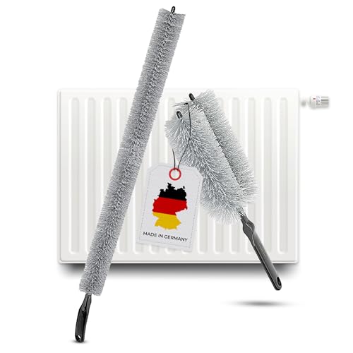 NOVOLARI Heizkörperbürste Synthetik - 2er Set auch einzeln erhältlich - für alle gängigen Heizkörper - Made in Germany - Heizungsbürste Reinigungsbürste Staubwedel für Heizung von NOVOLARI