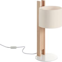 Novolux - Tischlampe compact E27 40W baumwolle beige buche von NOVOLUX