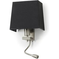 EXO - Wandleuchte Lesertilt Firenze 2x An-Aus E27 60w+Led Smd 3w 240lm Cri80 3000k Satin-Nickel von EXO