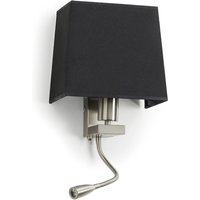 Novolux - Wandleuchte lesertilt firenze an-aus E27 60W+LED smd 3W 240lm CRI80 3000K satin-nickel von NOVOLUX