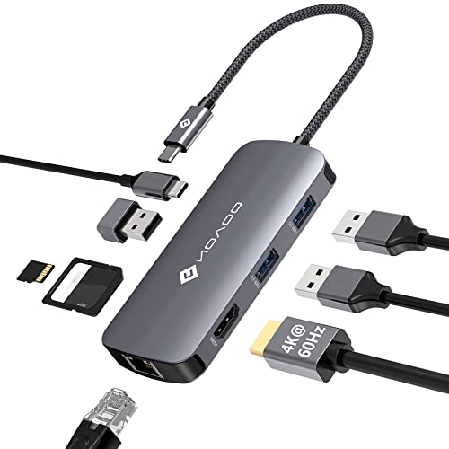 NOVOO USB C Hub 4K@60Hz USB C Docking Station HDMI 8-in-1 USB C Adapter Gigabit Ethernet mit 100W PD+Daten, SD/TF Kartenleser, 3 USB-A 3.0 Datenports,für MacBook Pro,MacBook Air und mehr Typ C Geräten NOVOO USB C Hub 4K@60Hz USB C Docking Station HDMI 8-in-1 USB C Adapter Gigabit Ethernet mit 100W PD+Daten, SD/TF Kartenleser, 3 USB-A 3.0 Datenports,für MacBook Pro,MacBook Air und mehr Typ C Geräten von NOVOO