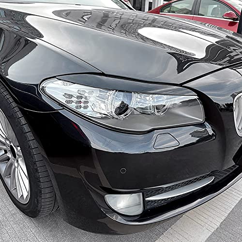 NOVSKI 2Stück Autoscheinwerfer-Augenbrauen-Zubehör für BMW 5 Series F10 F11 2011-2014 Scheinwerferblenden Schutz und Dekoration Ersatz.,B-Carbon Fiber Look von NOVSKI