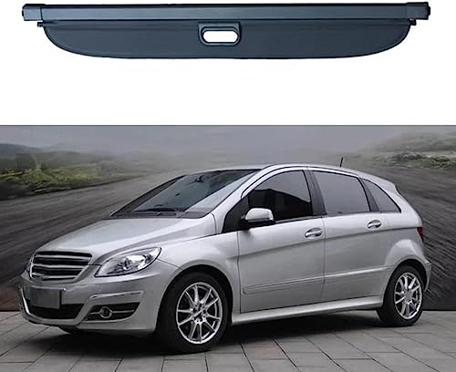 NOVSKI Einziehbarer Auto Laderaumabdeckung Rollo,für Mercedes-Benz B Class W245 B180 B200 2008 2009 2010 2011 Kofferraum Schutz Abdeckung Cargo Cover Dekoration Zubehör.,A-B180-Black von NOVSKI