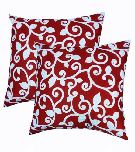 NOVUM SELECTION - Kissenbezüge, Dekokissenbezüge, Kissenbezüge für Zuhause, Sofa, Bett. Set mit 2 Kissenbezügen 40 x 40 cm, Baumwolle für Zimmer- und Outdoor-Kissen (rot) von NOVUM SELECTION