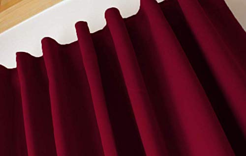 NOVUM fix Gardine Vorhang für Verdunkelung & Thermoeffekt *Bordeaux-ROT* verdeckte SCHLAUFEN XXL bis 350cm hoch * Blickdicht & lichtundurchlässig (145x300cm(BxH)) von NOVUM fix