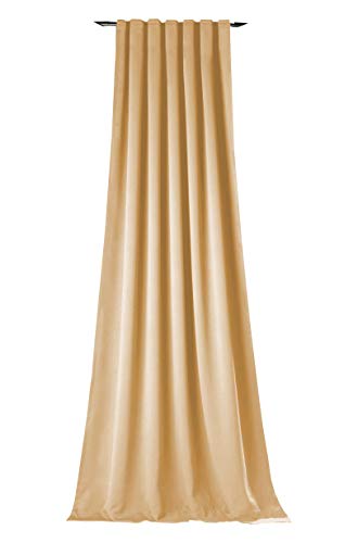 NOVUM fix Vorhang Verdunkelung in beige Kälteschutz Kräuselband Blickdicht Klimavorhang Übergardine XXL extra lang bis 350 cm energiesparen 145x250 cm (BxH) NOVUM fix Vorhang Verdunkelung in beige Kälteschutz Kräuselband Blickdicht Klimavorhang Übergardine XXL extra lang bis 350 cm energiesparen 145x250 cm (BxH) von NOVUM fix